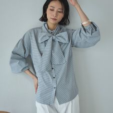 ２ＷＡＹ　チェックボウタイブラウス