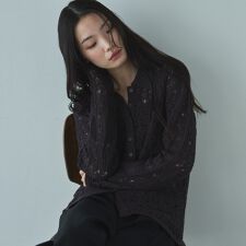 透かし編みカーディガン