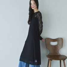 レースレイヤードワンピース