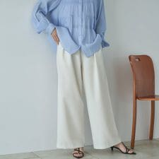 多機能ツータックワイドパンツ