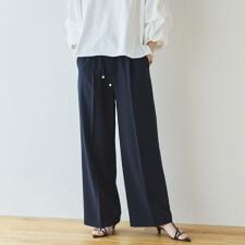 【多機能麻調合繊】センタープレスパンツ