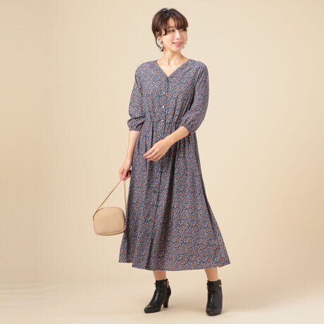 更紗柄前開きロングワンピース ドゥ アルシーヴ Doux Archives ファッション通販 マルイウェブチャネル