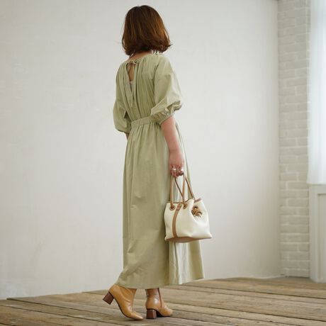 綿麻ボリューム袖ワンピース ドゥ アルシーヴ Doux Archives ファッション通販 マルイウェブチャネル