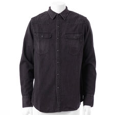 ブラックデニム ウエスタンシャツ