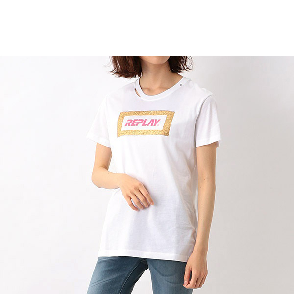 ファインコットンジャージーダメージ Tシャツ | リプレイ(REPLAY