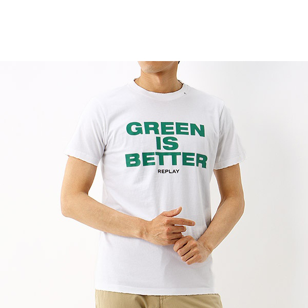 オープンエンドハンドドライジャージー GREEN IS BETTER Tシャツ