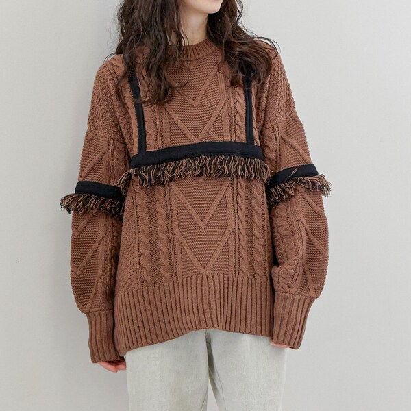 入荷❣️フリンジデザインニットプルオーバー/ミックス MIXフリンジニットプルオーバー | アルシーヴ(archives) | マルイ