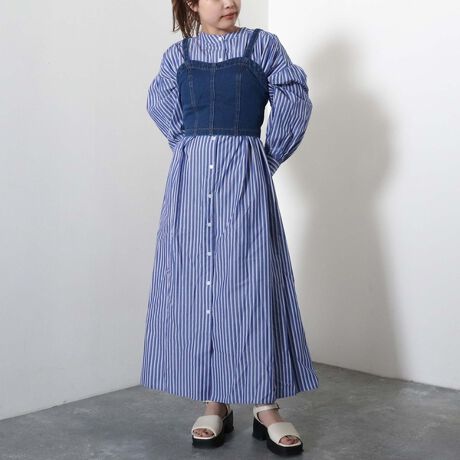 ストライプボリュームスリーブシャツワンピース アルシーヴ Archives ファッション通販 マルイウェブチャネル