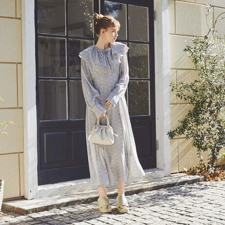 花柄ケープカラーワンピース アルシーヴ Archives ファッション通販 マルイウェブチャネル