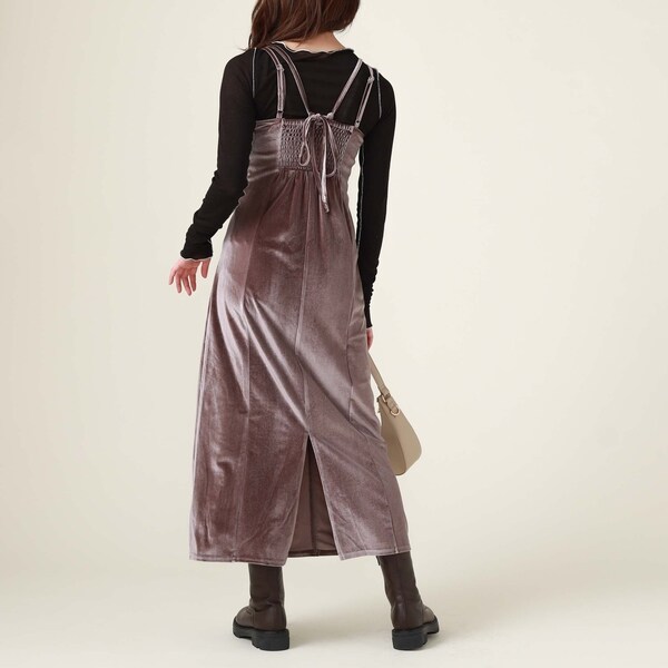 sheller シェリエ ベロアパイピングミニドレス ベージュ 好評販売中 ...