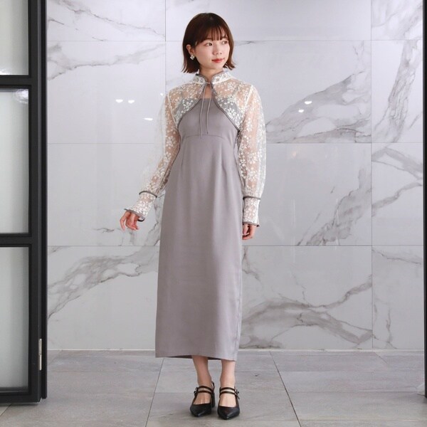 ★新品★ VALERIANE レースボレロワンピース　グレー　M レースボレロワンピース | DRESS,DRESS | ROOM903 online