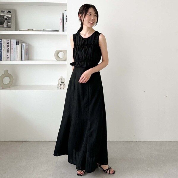 アルシーヴ archives ストライプノースリワンピース×ビスチェset （IVO） ストライプノースリワンピース×ビスチェset | アルシーヴ