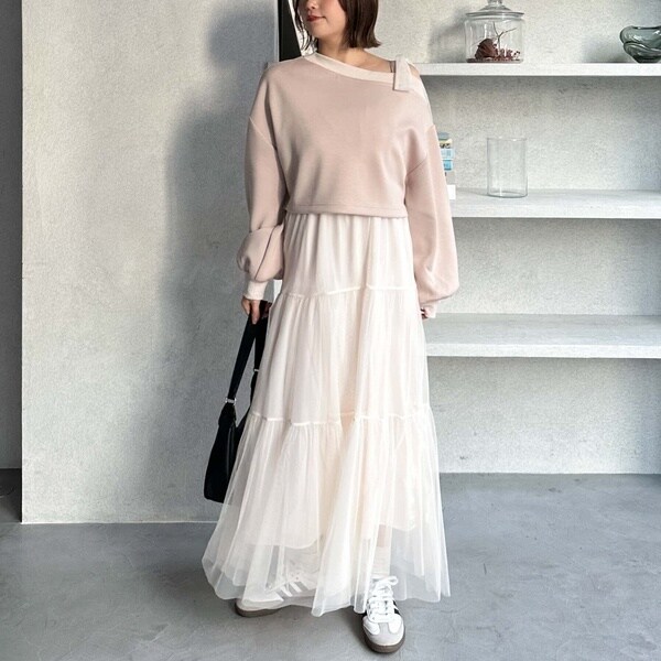 ワンショルダンボールPO×チュールキャミOPSET | アルシーヴ