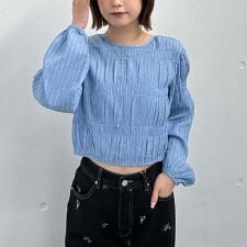 ’シャーリング２ｗａｙブラウス’