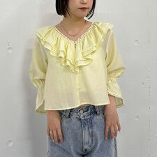 ピコレースラッフル２ｗａｙブラウス
