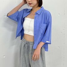 ハーフスリーブ比翼シャツ