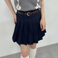 チノプリーツミニスカート