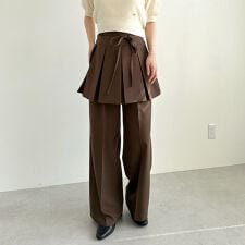 アルシーヴ(archives)のプリーツスカート付レイヤードスラックス