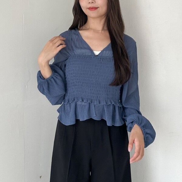 マルチｗａｙ楊柳ブラウスアンサンブル