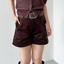 ローウエストコーデュロイショートパンツ