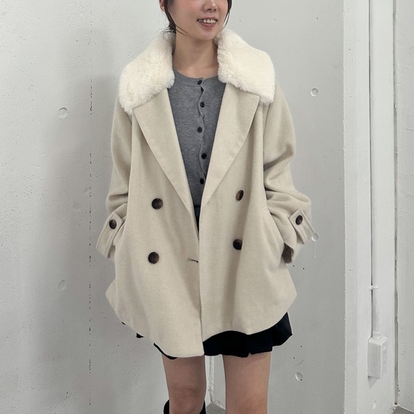 ジャージメルトンオーバーダッフルコート | ロペピクニック(ROPE