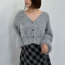 アルシーヴ(archives)のメランジフェザーニットカーディガン