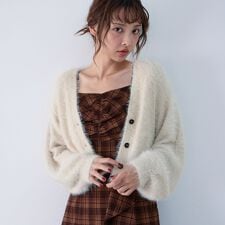 アルシーヴ(archives)のメランジフェザーニットカーディガン