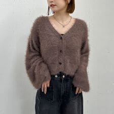 アルシーヴ(archives)のメランジフェザーニットカーディガン