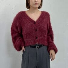 アルシーヴ(archives)のメランジフェザーニットカーディガン