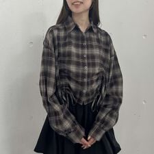 ドロストチェックネルシャツ