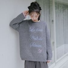 アルシーヴ(archives)のラインロゴｊｑミドルニットプルオーバー