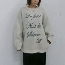 アルシーヴ(archives)のラインロゴｊｑミドルニットプルオーバー