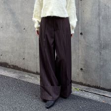 アルシーヴ(archives)のロールＵＰストライプワイドスラックス