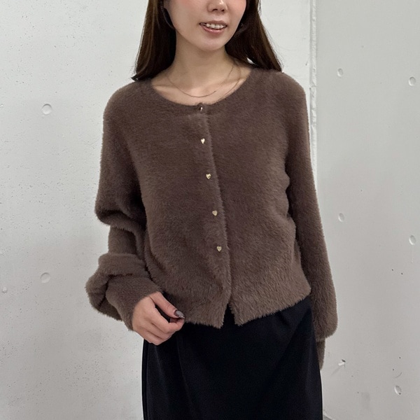 《デブリンコです》❤️新品・タグ付き❤️【アルシーヴ】ロングカーディガン アルシーヴ archives メッシュニットカーデ カップ付キャミSET （BLGY