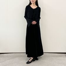 ランダムリブニットカーデ×ベロアキャミワンピースＳＥＴ