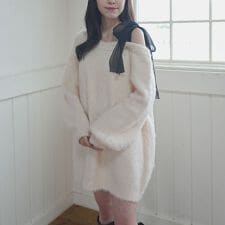 ２ｗａｙ肩リボンニットチュニック