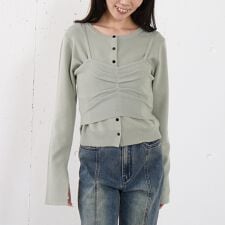 マルチｗａｙフロントタックニットアンサンブル