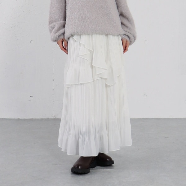 アシメシアーティアードプリーツスカート | アルシーヴ(archives