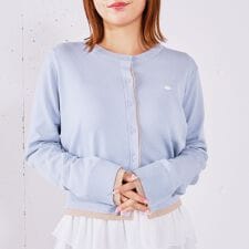 【ＯＮかわ】配色レイヤードニットカーディガン