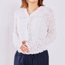 レースフリルカーディガン