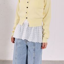 カップ付きレースペプラムキャミソール