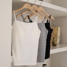 カップ付きハリヌキカットキャミソール