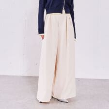 ベルト付カラータックスラックス