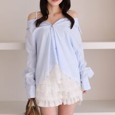 レースコンビ２ｗａｙオフショルシャツ