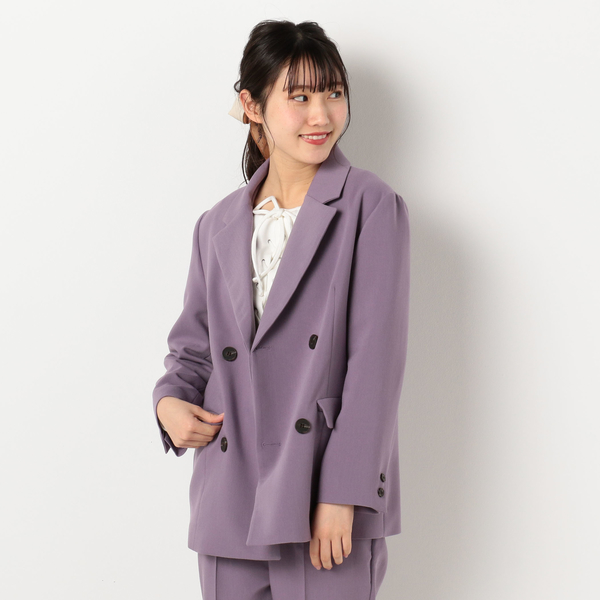 【新作得価】archives セットアップ　パープル スーツ・フォーマル・ドレス