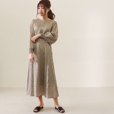 オンライン先行販売 小花柄レースアップワンピース チーク Cheek ファッション通販 マルイウェブチャネル