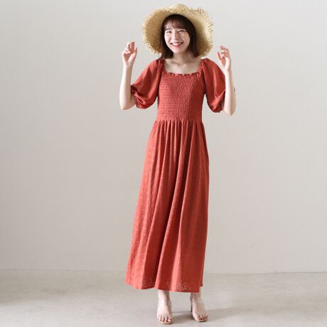 カットレースシャーリングワンピース チーク Cheek ファッション通販 マルイウェブチャネル