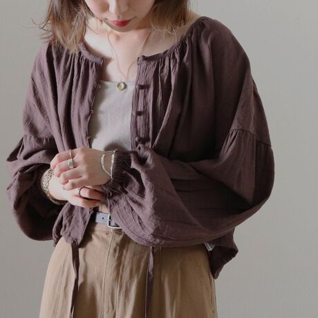 ドローストリングショート丈ブラウス チーク Cheek ファッション通販 マルイウェブチャネル