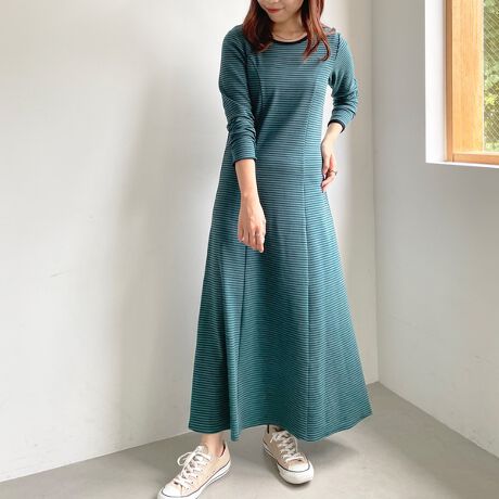 ボーダーパネル切り替えワンピース チーク Cheek ファッション通販 マルイウェブチャネル