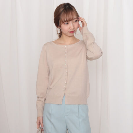 前後２ｗａｙパール付きニット チーク Cheek ファッション通販 マルイウェブチャネル